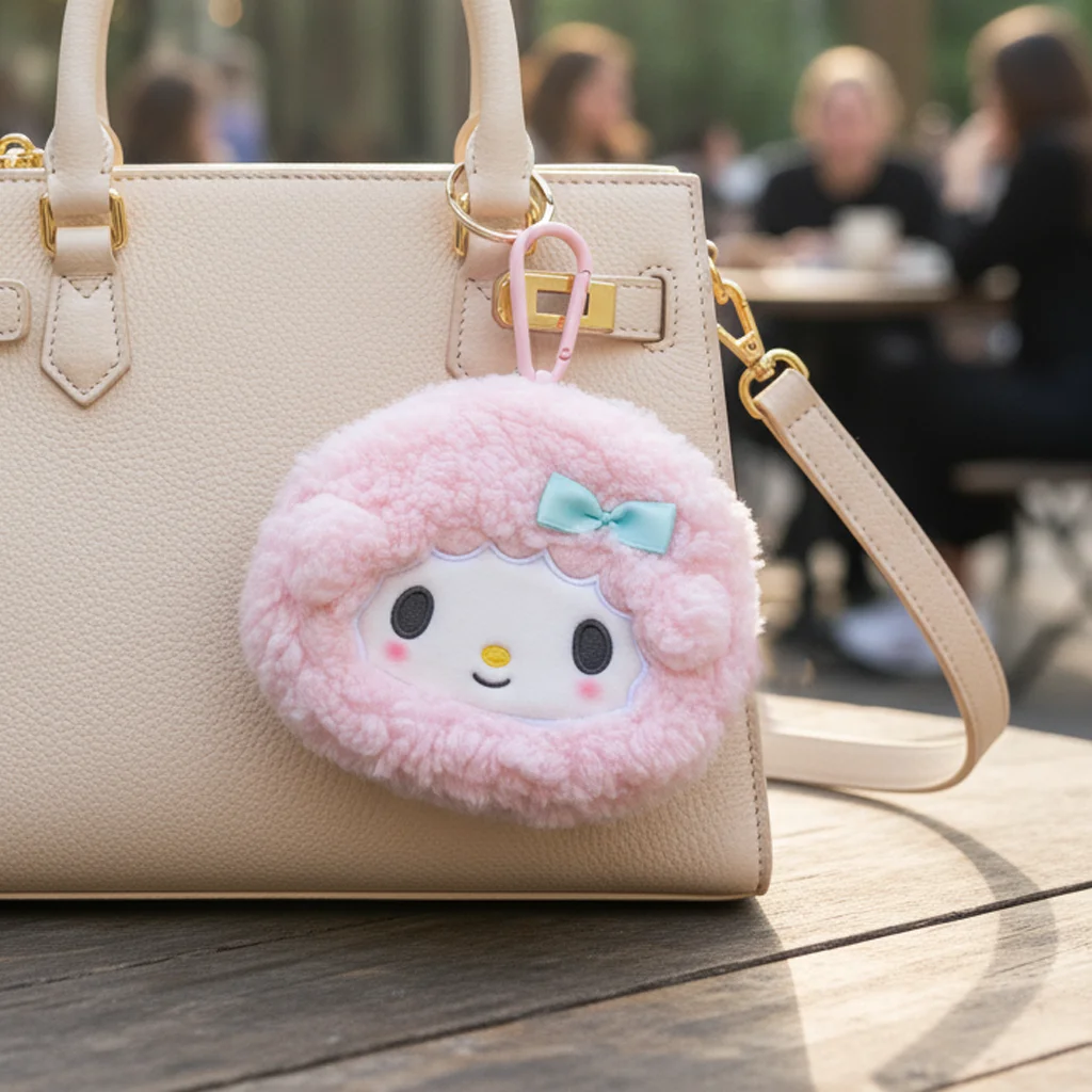 

Genuine Sanrio My Sweet Piano Plush Coin Purse Keychain Kawaii Sheep Earphone Bag Mini Storage Pouch for Girls Gift