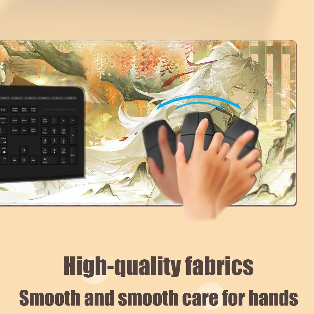핫 혼카이 스타 레일 단 헝 HD 마우스 패드 노트북 미끄럼 방지 게이밍 액세서리 마우스패드 PC 애니메이션 게이머 데스크 매트 카펫