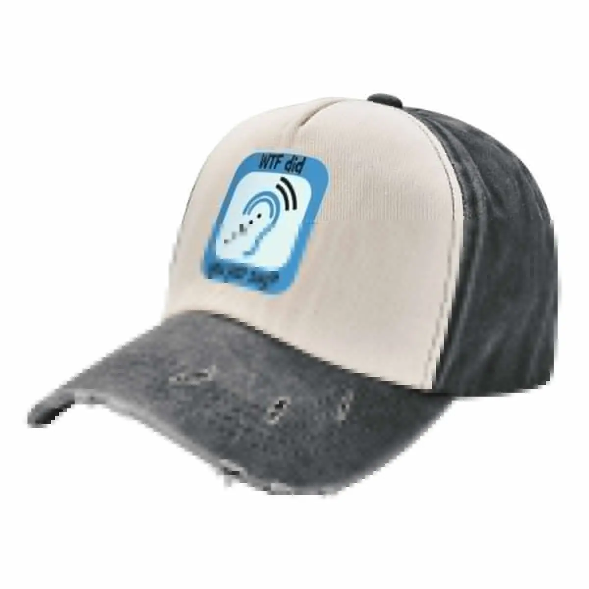 Hard of HearingDeaf lip reader (blue) Baseball Cap Christmas Hat Gentleman Hat Caps Male Women's