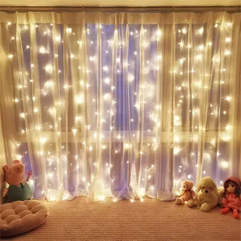 Guirxiété Lumineuse Rideau 600LED, Décoration de Festival, 8 Modes, USB, Télécommande, Vacances, Mariage, Lumières Dégradées, Lumière de Noël