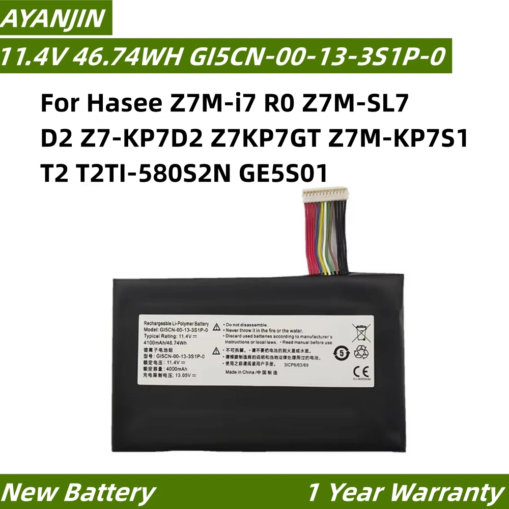 

GI5CN-00-13-3S1P-0 GI5KN-00-13-3S1P-0 Battery For Hasee Z7M-i7 R0 Z7M-SL7 D2 Z7-KP7D2 Z7KP7GT Z7M-KP7S1 T2 T2TI-580S2N GE5S01