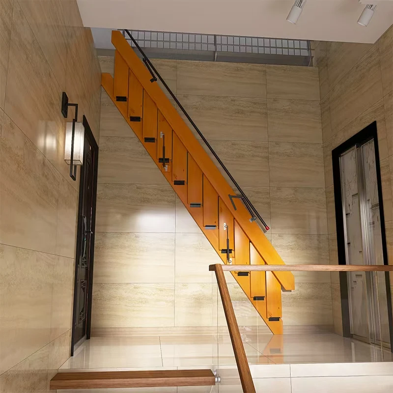 Встроенная складная лестница из цельного