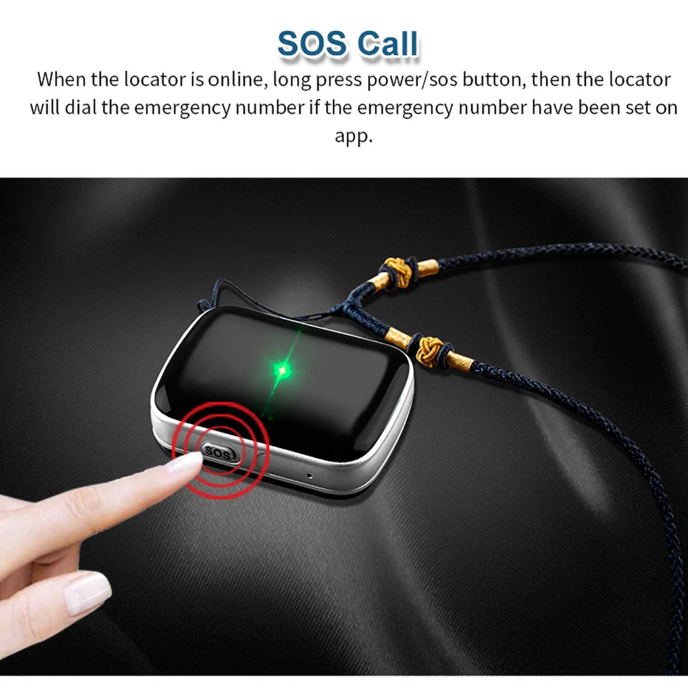 Vjoy IP67 Waterproof 2G GPS Tracker WIFI Two-way Talk Kids Elder Pet SOS Call Real-time Locator Finder Anti-lost Pendant Monitor