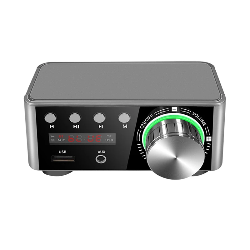 Bluetooth 5.0 Digital Hifi Power Amplifier Class D Amplifier 80Wx2 Home Audio Car Marine USB/AUX IN EU Plug