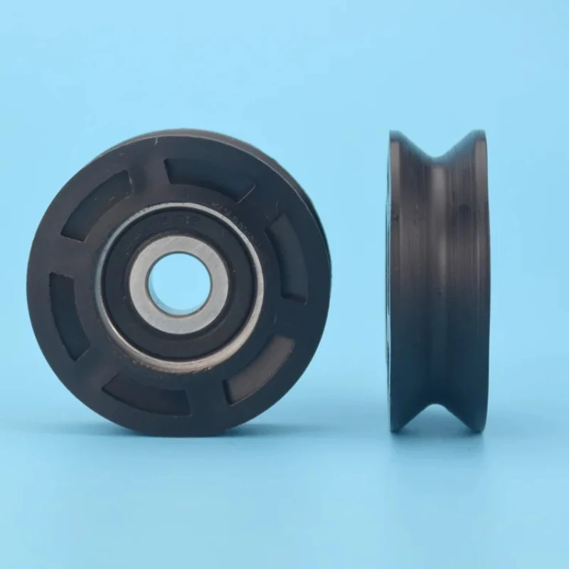 10*50*16mm V groove type nylon bearing, pulley package, plastic wear-resistant suspension wheel, POM rolling wheel