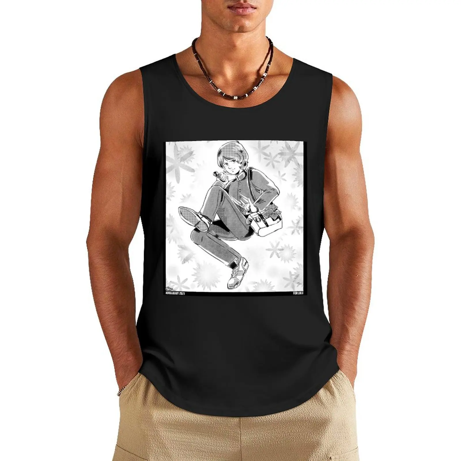

Kamille Bidan Retro Anime Zeta Gundam Manga Illustration Tank Top gym accessories man Men's gym clothing