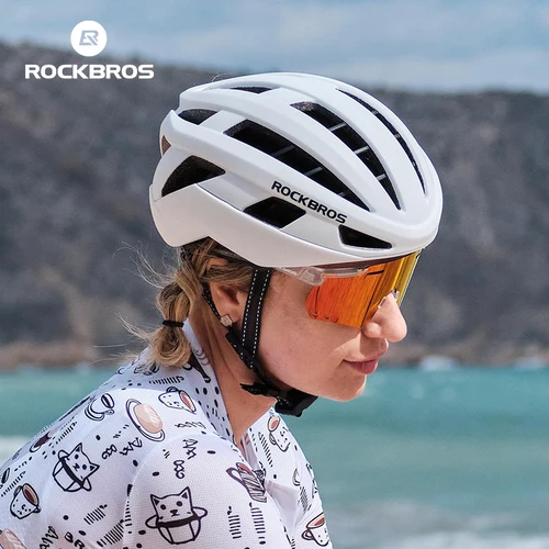 ROCKBROS casco de ciclismo ultraligero moldeado integralmente protección de seguridad transpirable para hombre y mujer Casco de Bicicleta de carretera MTB