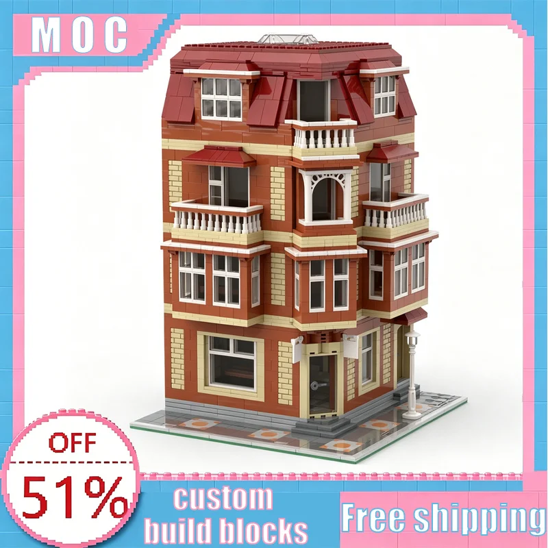 

3248PCS MOC Antique Furniture Shop Modular Building Model Custom Creative Building Blocks Educational Assembly Toy Special Gift