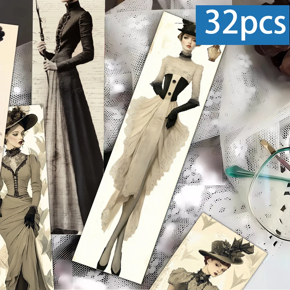32 Stück, Lesezeichen im Victoria-Abstrakten-Stil, ein liebevolles Geschenk für Bücherwürmer, Freunde und Lehrer, DIY dekorativer Seitenmarker