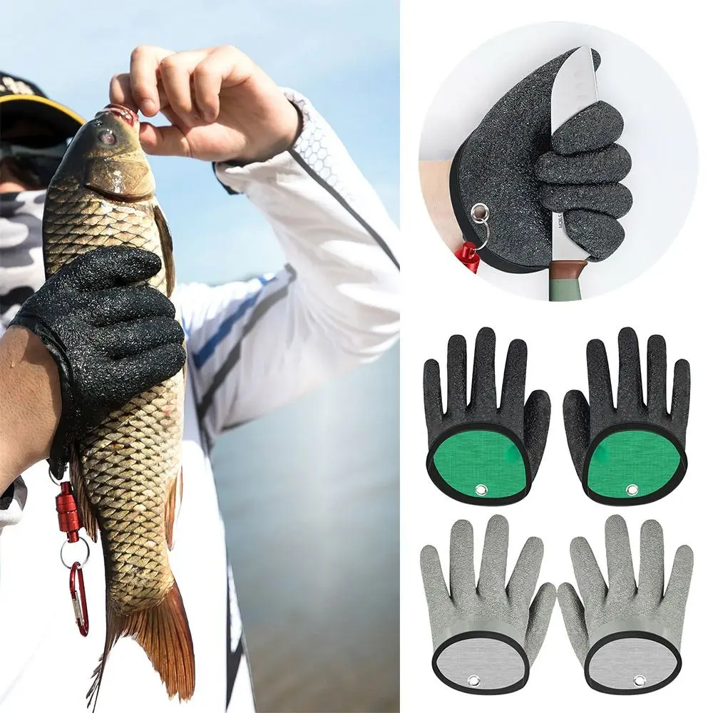 

Anti-Slip Fishing Gloves Fish Catching Gloves Latex Fish Grab Full Finger Glove Durable Fishing Accessories Fisherman Protect