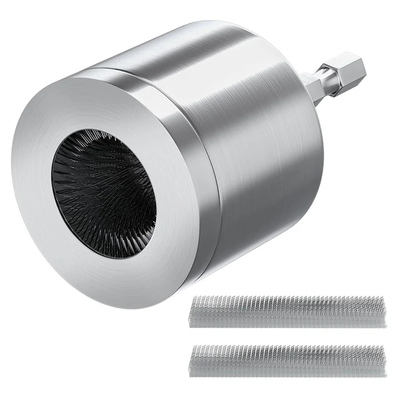 

ABUP-Metal Copper Pipe Cleaner With Replacement Brush And 1/4Inch Hex Handle For Electric Drills