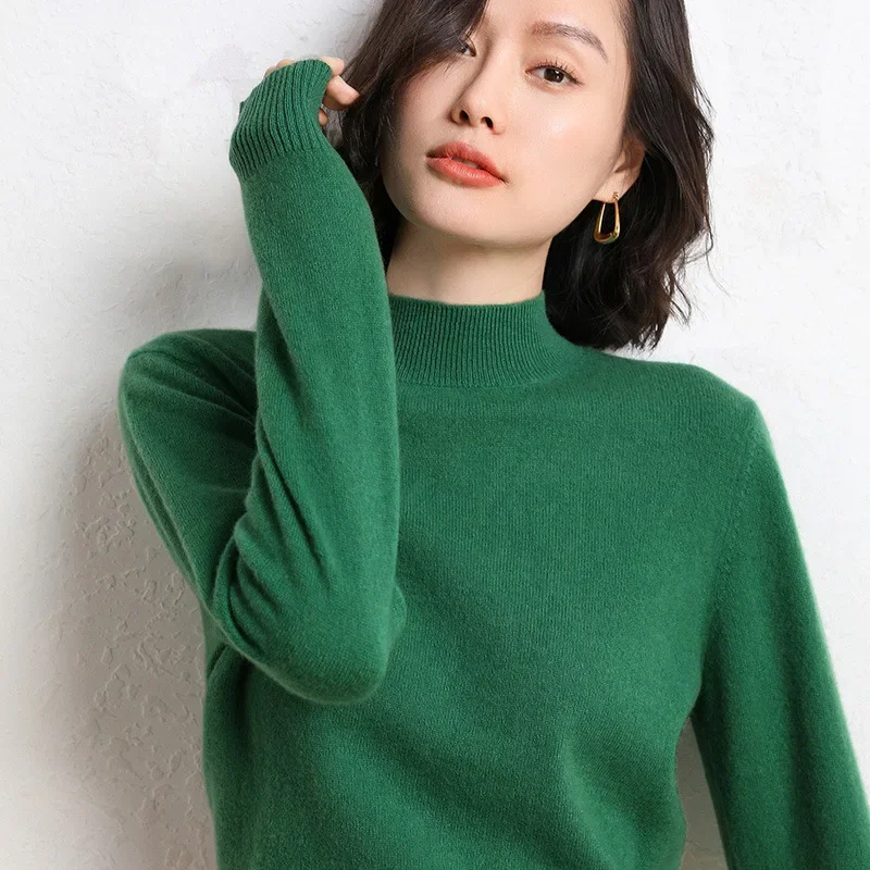 Women Sweater Long Sleeve Knitwear Warm Autumn Winter Bottoming Shirt Slim Fit Pullovers Fashion Korean Jumpers Pull Sweates