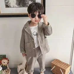 Kid Boys Spring and Autumn Suit Boys Baby Suit Clothes New Children's Clothing Casual Tops + Pants 2 Piece Set Formal Wear