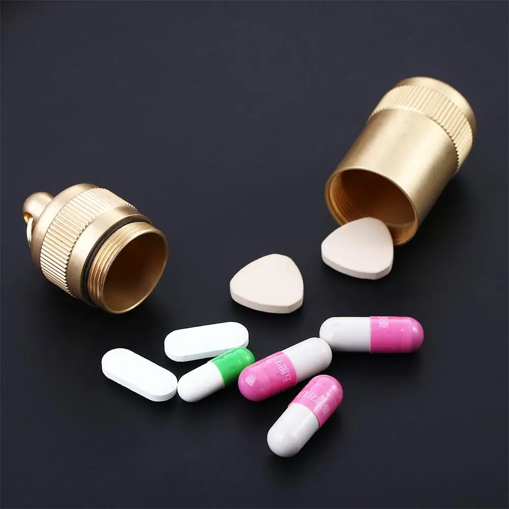 Camping Outdoor Accessory Travel Earplugs Capsule Tablet Container Keychain Holder Pill Storage Box Pill Case Pill  Bottle