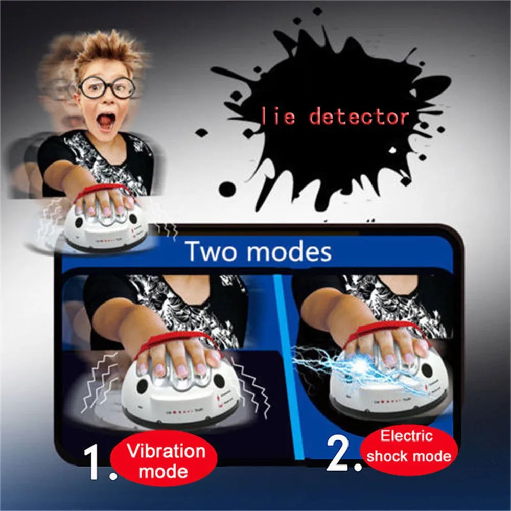 Polygraph Test Tricky Funny Adjustable Adult Micro Electric Shock Lie Detector Shocking Liar Truth Party Game Consoles Gifts Toy