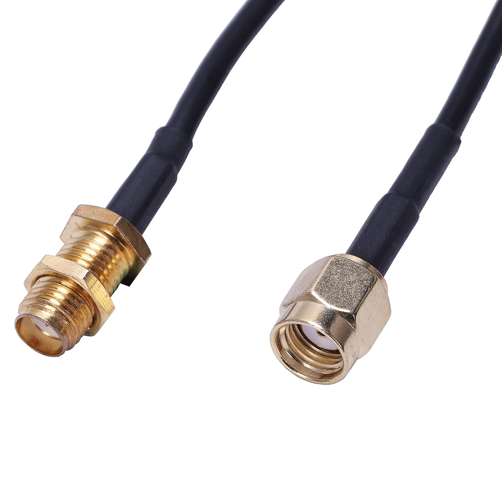 AB53 2 uds 10M negro RP-SMA macho a hembra Cable de extensión de conector de antena Wifi