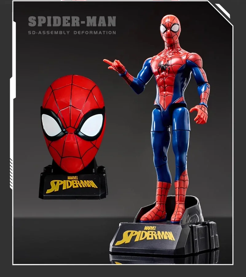 Marvel Iron Man SpiderMan Captain America Joints Mobility Transform Shape Action Figure PVC Model Collect Ornaments Toys Gifts