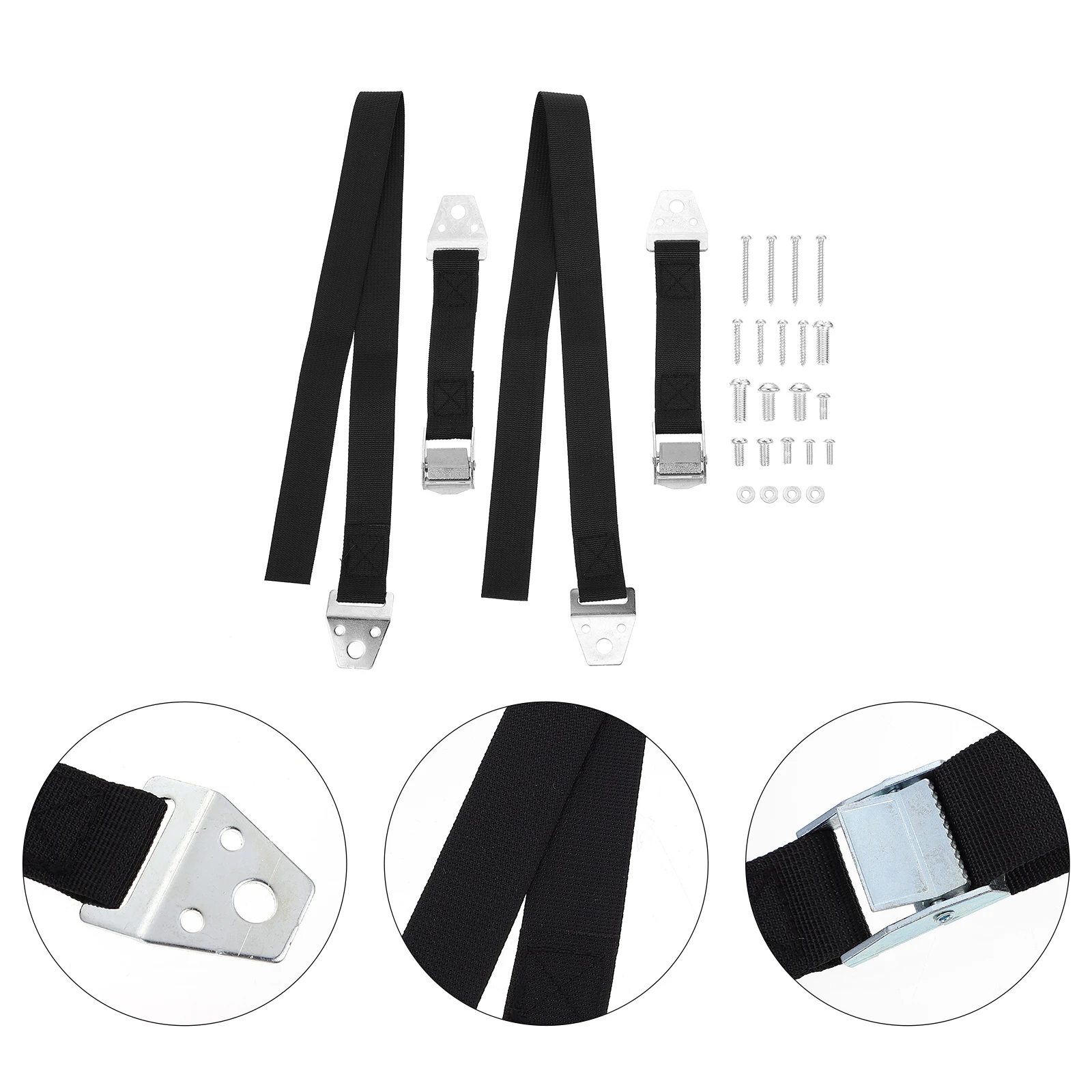 أشرطة تثبيت ذات طرف عالي التحمل لسلامة الأطفال، حزام أثاث من سبائك الزنك الأسود، أحزمة أمان قوية