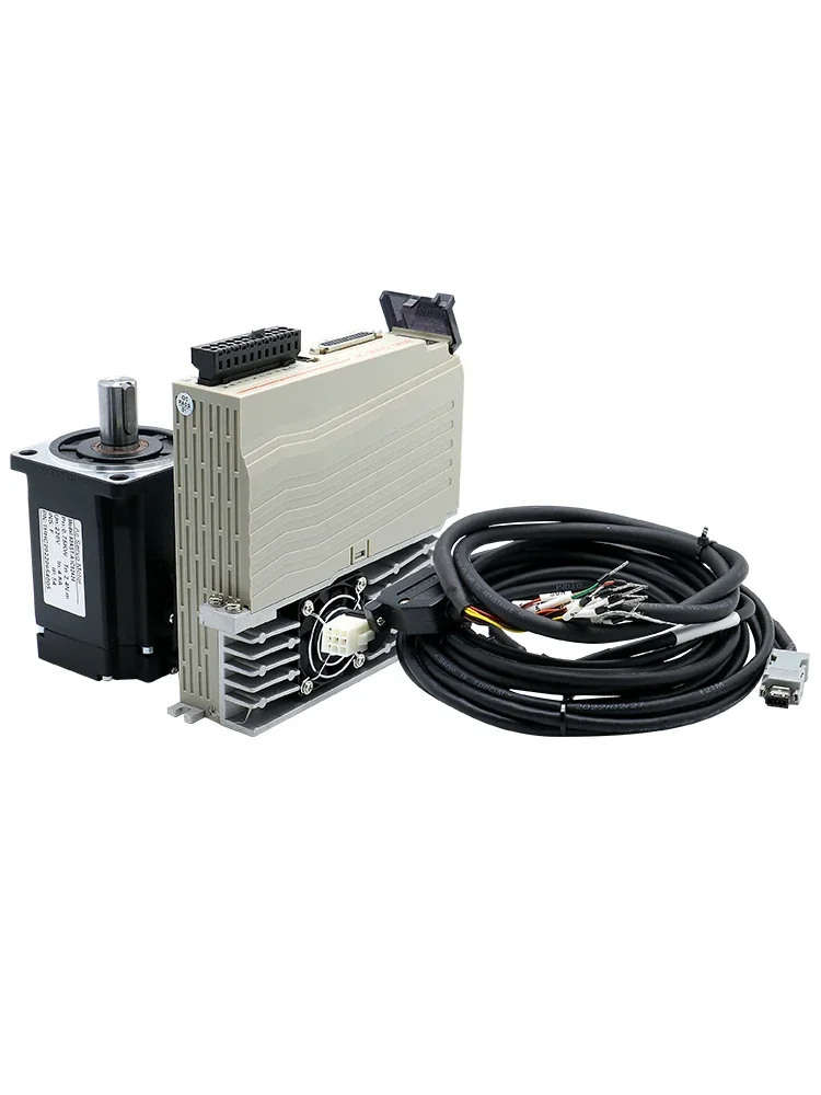 4kit 60 80 AST 400W 600W 750W 1KW Ac Servo Motor Kit With Magnetic 17bit Absolute Encoder + T3D 15A 20A Driver For CNC Engraver