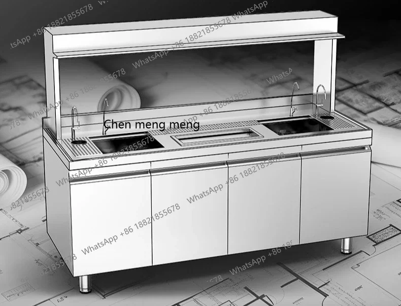 

X Commercial bars, dining bars, refrigerated and frozen workbenches, full set of equipment, tea drinks, operation benches