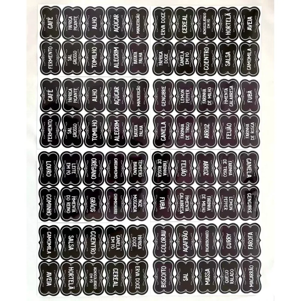 عبوة ملصقات أعشاب المطبخ الفاخرة مكونة من 50 قطعة - علامات مخزن قابلة للتخصيص مع أدلة القياس (أوريجانو، إكليل الجبل، الفلفل الأسود) #3