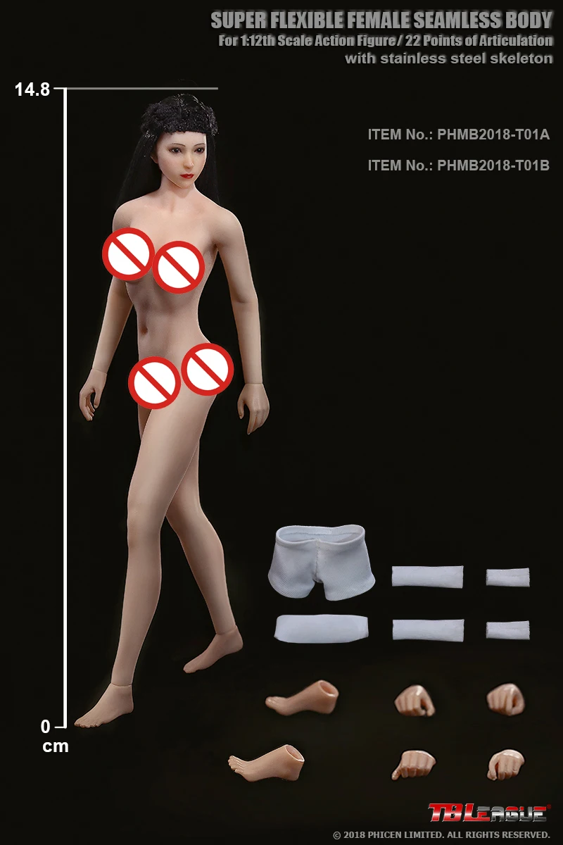 Phicen-figura de acción TM01 T02A T03B T04A T05B, cuerpo sin costuras con cabeza esculpida, muñecos Suntan pálidos, juguetes de regalo, 1/12