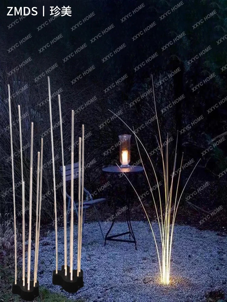 Customized LED Optical Fiber Reed Creative Courtyard Outdoor Park Villa Landscape Decoration Lamp Garden Lighting Lawn Lamp
