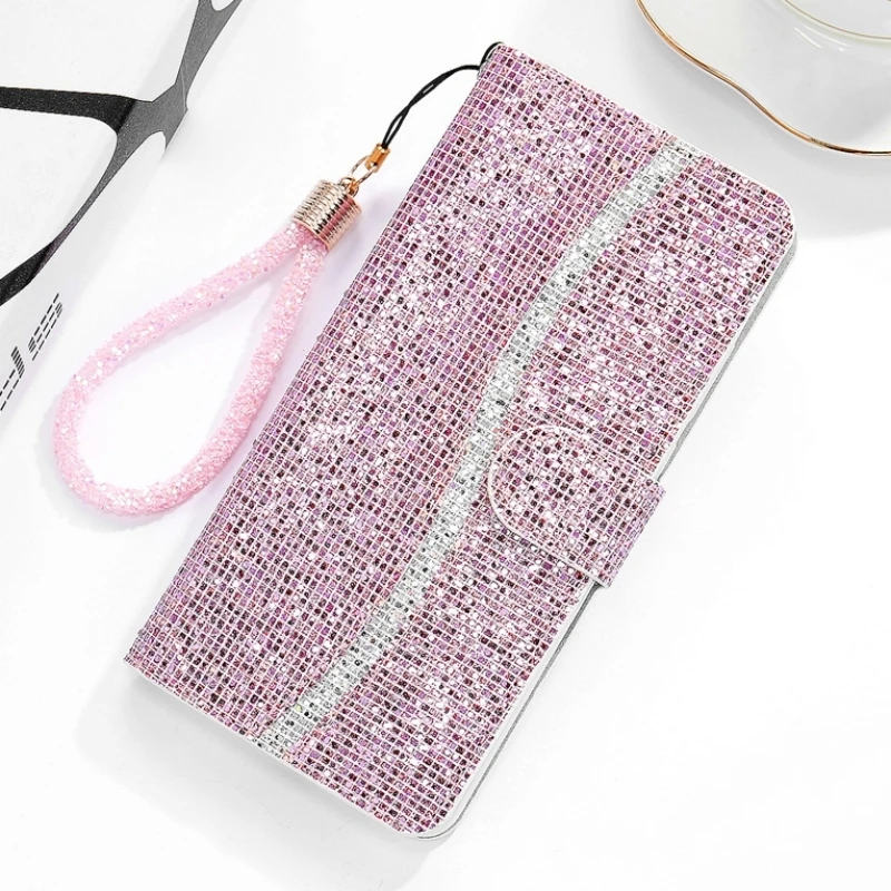Glitter Leather Case For iPhone 13 11 12 14 15 16 17 Pro XS 