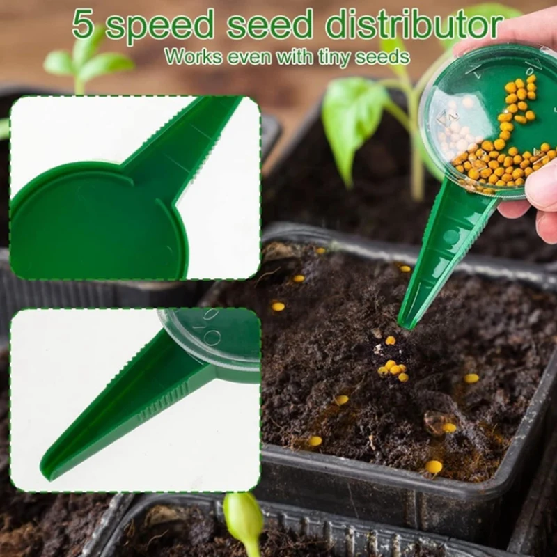 ABUL-Mini strumenti per seminatrice per seminatrice, spalmatore per piantina manuale e set di scopa, seminatrice portatile per divaricatore piccolo