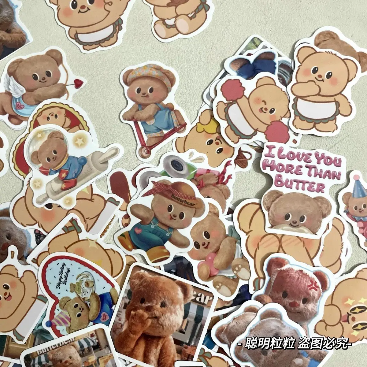 Adesivo orso burro Alta bellezza Ins Cartoon Simpatico modello piccolo Adesivo impermeabile per decorazione conto mobile