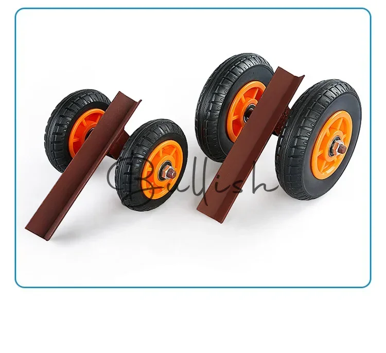Dali stone handling push trolley hand push angle iron channel steel cart wheel heavy transport mobile