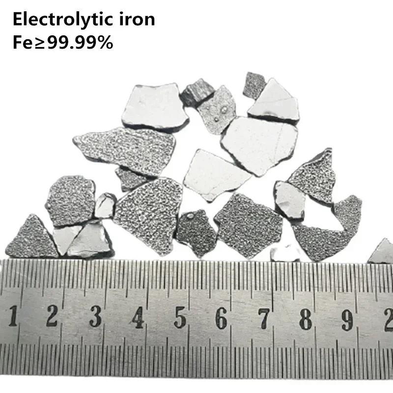 100 Grams Pure Iron Metal 99.99% Electrolytic Flake / Chips Element High Purity Sample