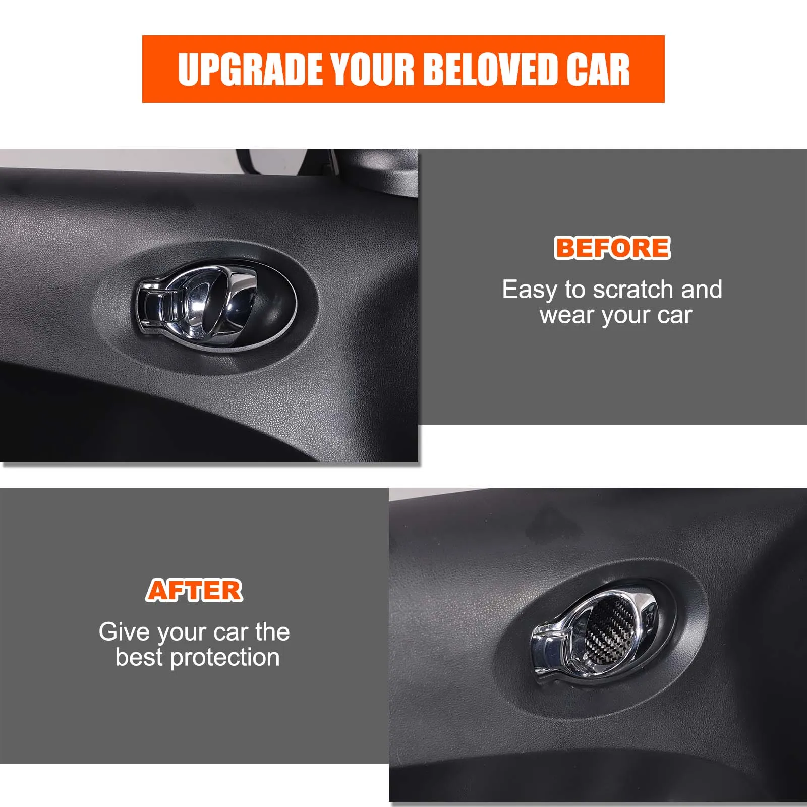 

Для Nissan JUKE 2011-2019 годов, мягкая внутренняя дверная чаша из углеродного волокна, панель против царапин, накладка, наклейка, автомобильные аксессуары