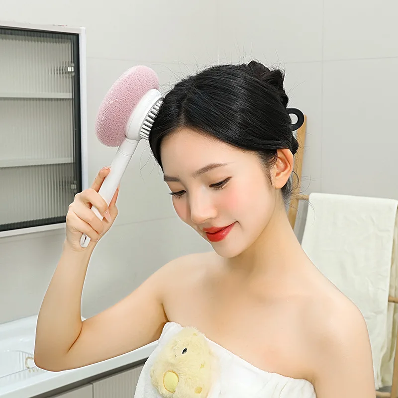 Щетка для душа с длинной ручкой, губка, пенопластовая присоска, не дисперсия, шарик для душа, протирка грязи, протирка назад