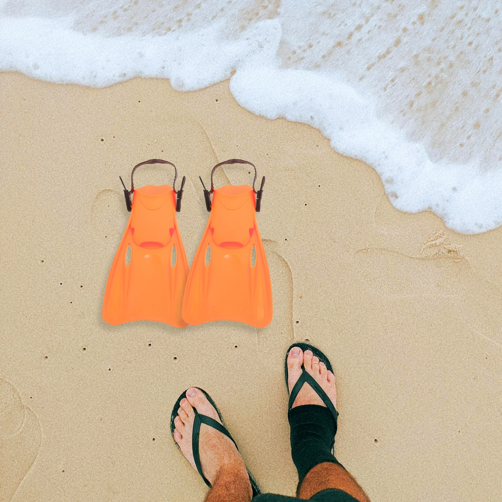 

1 Pair Adult Swimming Fins Long Tpr Pp Material Comfortable Swim Training Snorkeling Diving Flippers For Women Men Gear