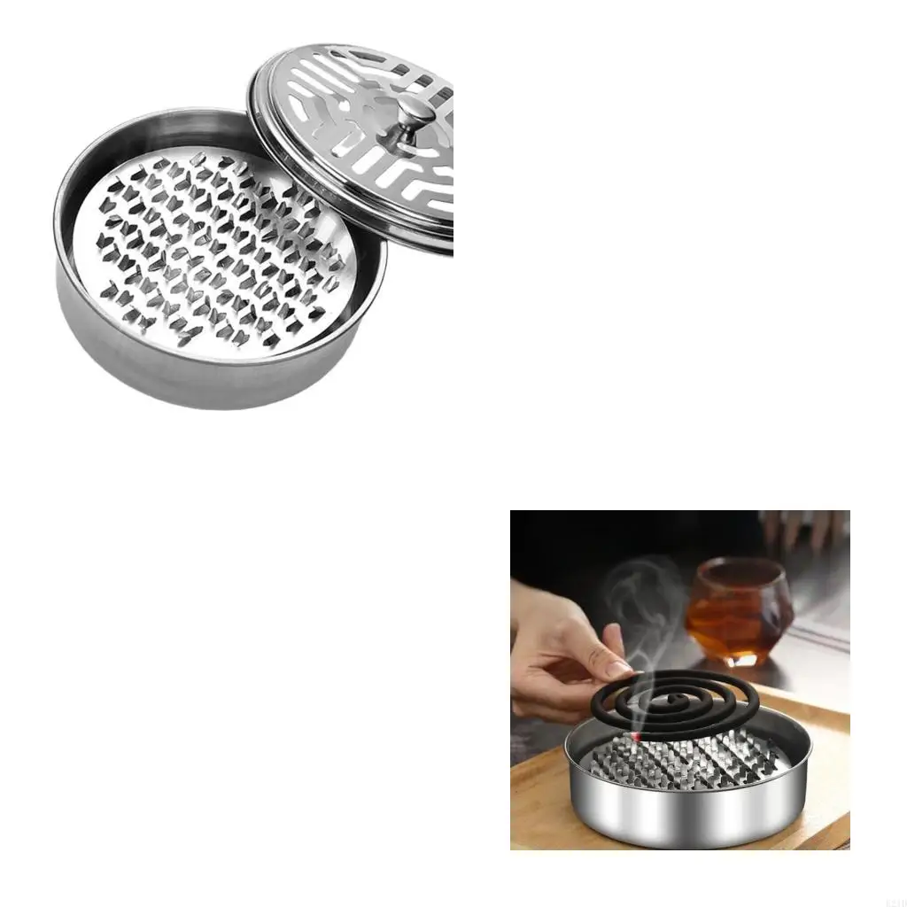 

Compacts Mosquitoes Spirals Holder Travel Mosquitoes Coil Storage Box with Lid