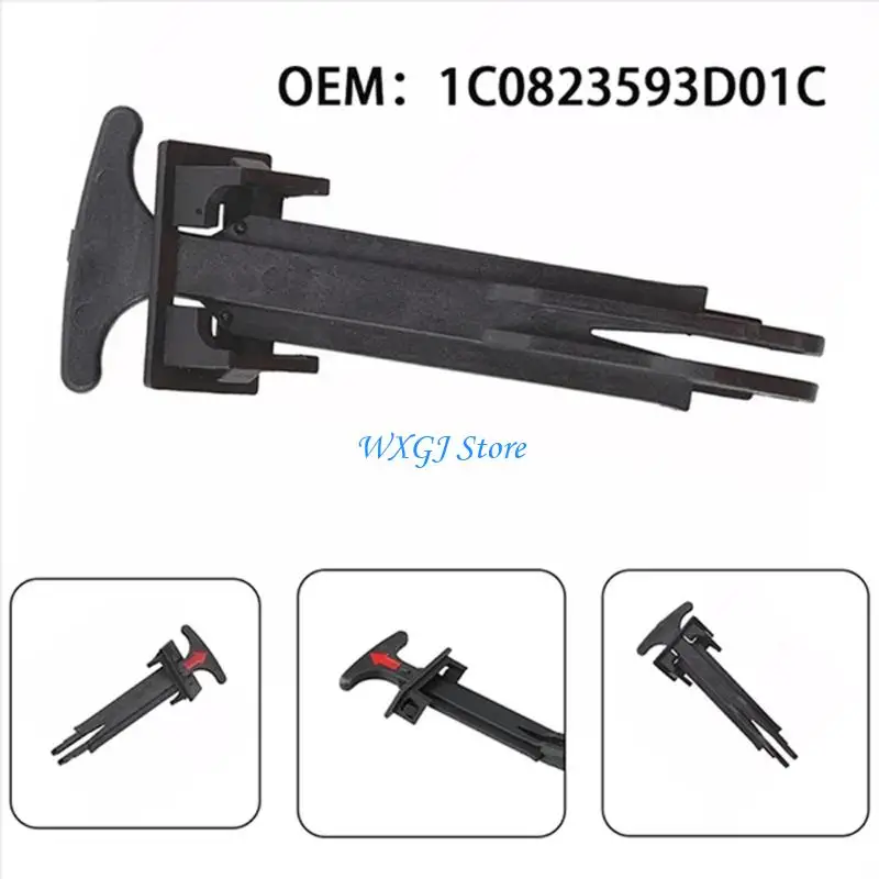 37JE Hood Latches Release Handle 1C0823593D Component for Locking and Rapid Engine Access in Automotive Settings