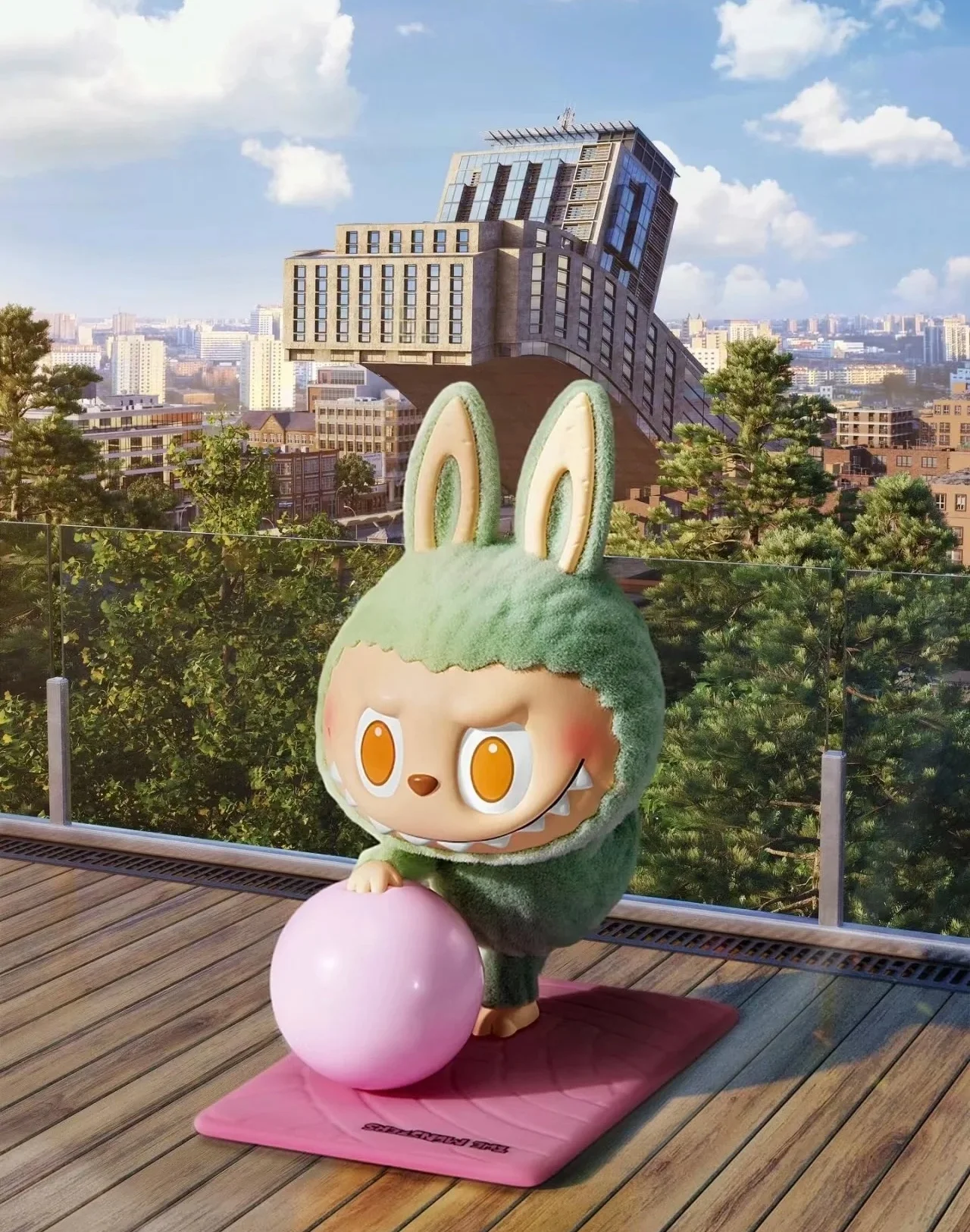 Genuine Blind Box Labubu Lazy Yoga Series Blind Box  Labubu Cute Doll Surprised Toy Collection Tabletop Decoration Guess Bag Toy