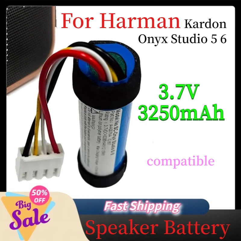 For Harman Kardon Onyx Studio Battery IAA007NA ID997 3.7V 3250mAh, Replacement Bluetooth Speaker Battery for Onyx Studio 5 6