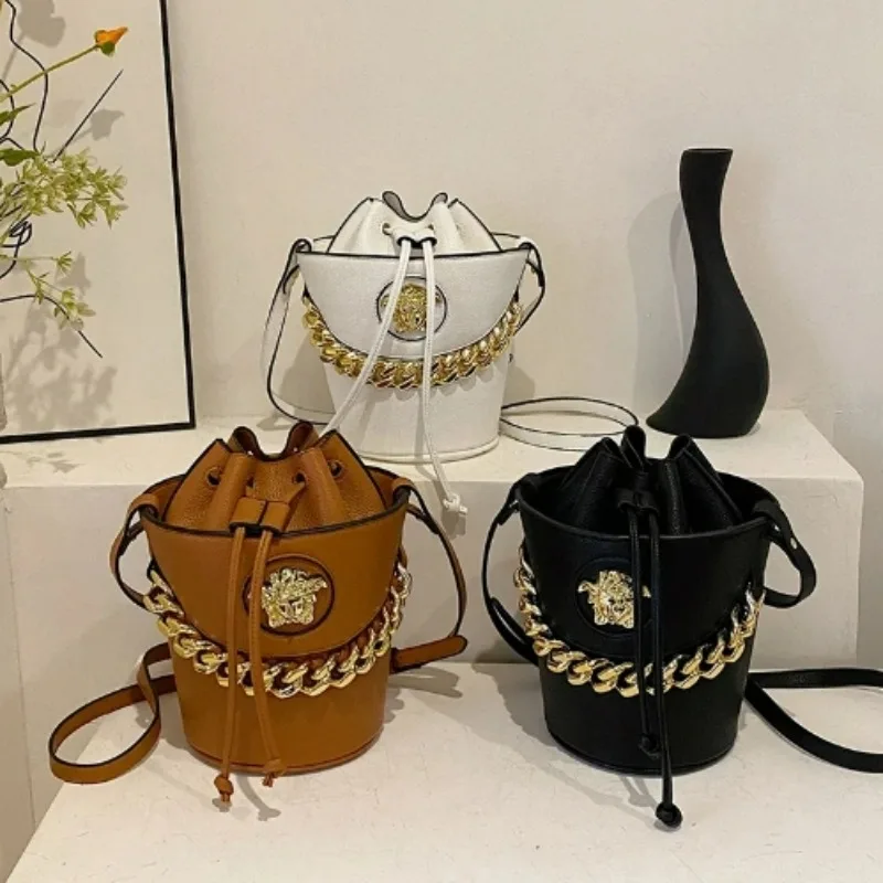 Water bucket NV bag casual and fashionable Korean version solid color hand-held chain single shoulder crossbody bag trendy