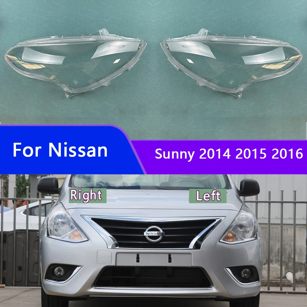 

Для Nissan Sunny 2014 2015 2016, крышка фары, прозрачный абажур, корпус фары из плексигласа, замена оригинального абажура