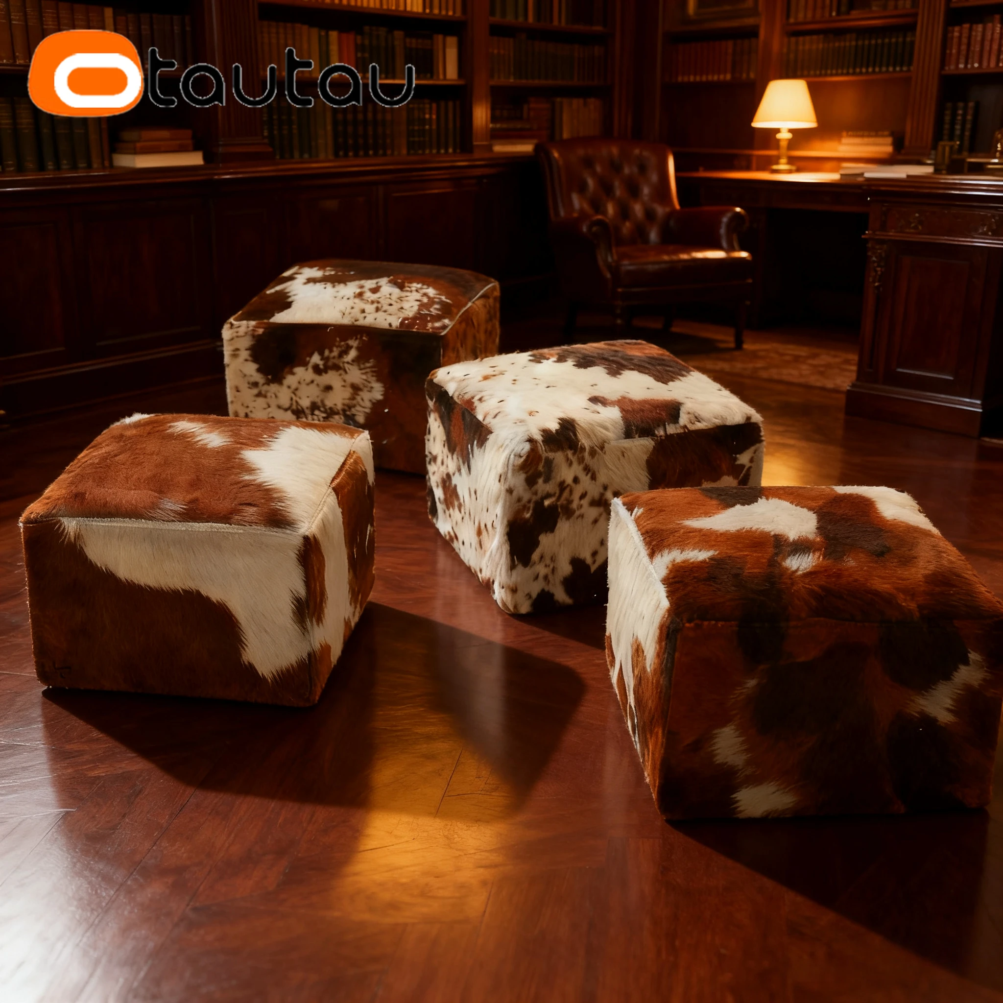 OTAUTAU فو الفراء كيس فول غطاء بوف مسند القدمين البراز العثماني JD033 【لا حشو في الداخل! تحتاج إلى شراء حشو بنفسك!】