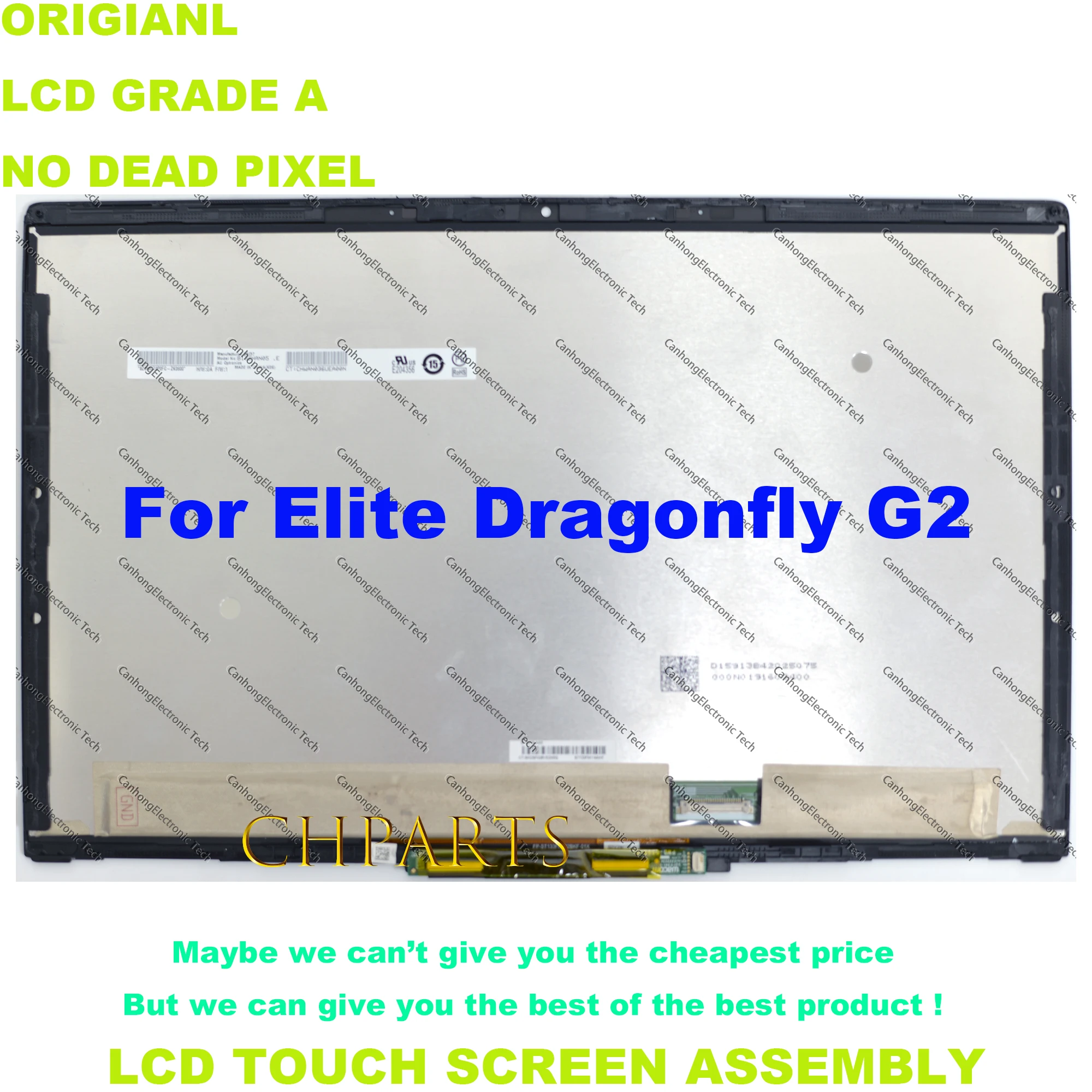 LCD Touch Screen Digitizer Substituição Assembly, FHD UHD, Fit para HP Elite Dragonfly G1, G2, M44360-001, M44361-001, M42271-001, 13.3"