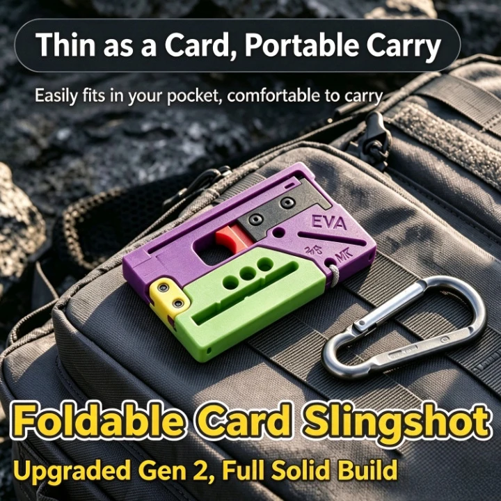 Outdoor Brand New Second-generation Upgraded Fully Solid Folding Card Bow Portable and Easy To Carry