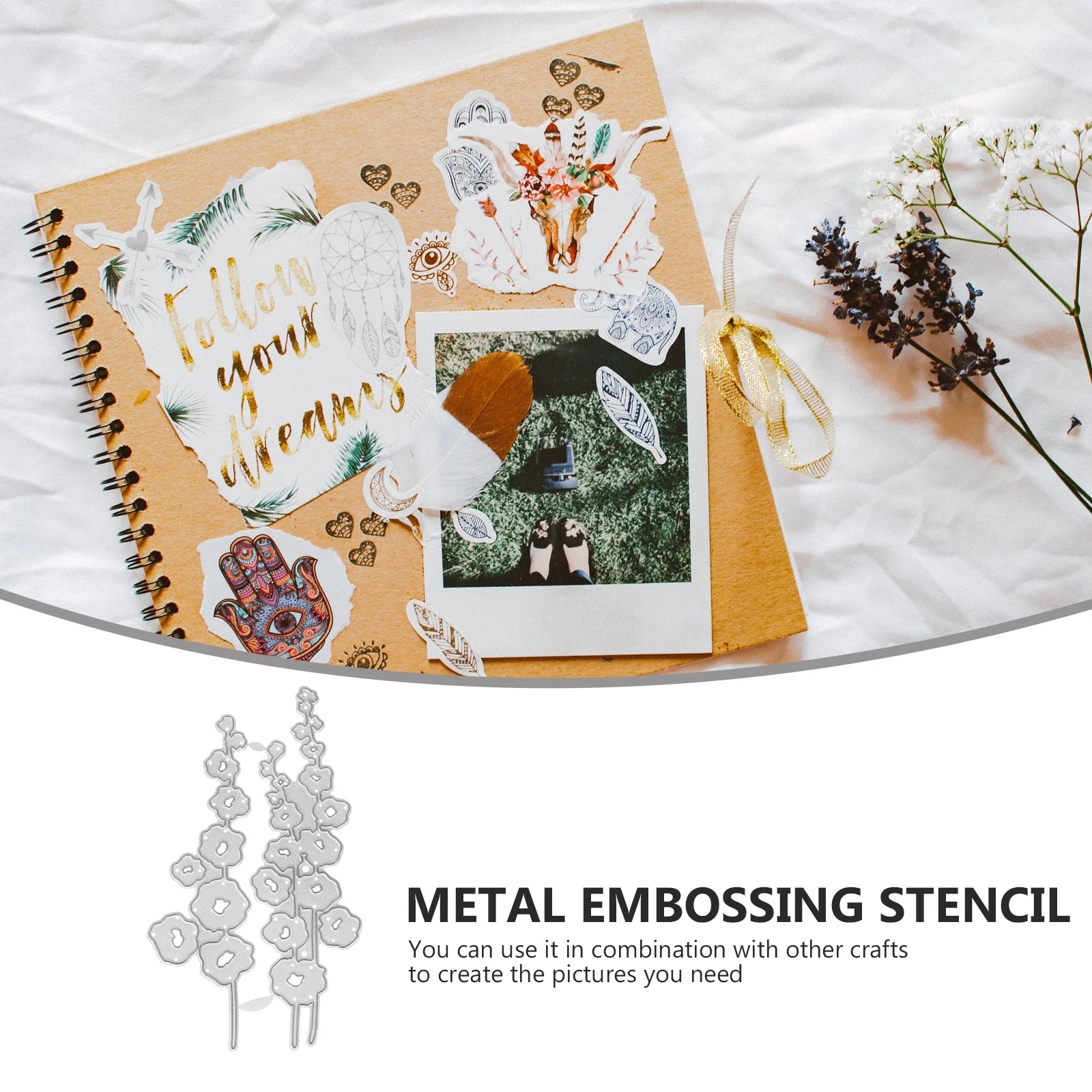 

Flower Cutting Dies Stencil For Scrapbooking Diy Craft Embossing Template Metal Steel Carbon Steel Craft Tool Home Storage