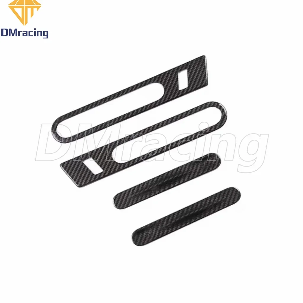 Dry carbon fiber exterior door handle decorative covers (4 pieces) for Nissan R35 global technical regulation 2008-2016