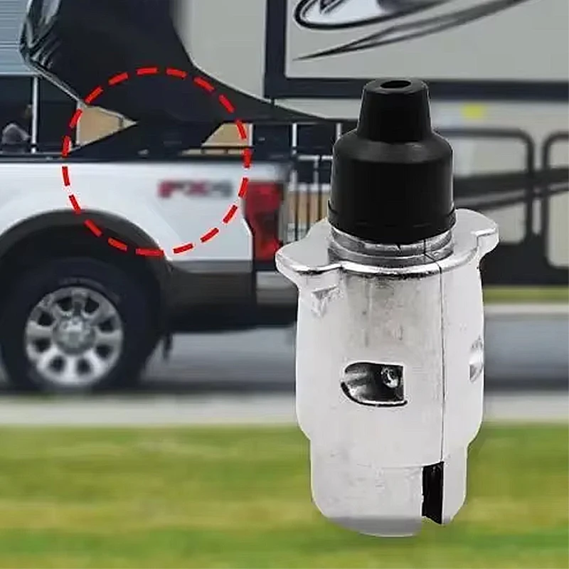 

1Pc 12V 7 Pole Metal Trailer Plug Towbar Towing Lights Socket Car Van Caravan Towing Connectors Adapter Aluminum Alloy Plug