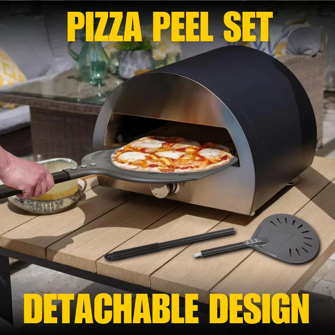 12 13 14 &7 Inch Pizza Peel Long Handle Turning Paddle Aluminum Pizza Turner Baking Tool Perforated  Kitchen Accessories