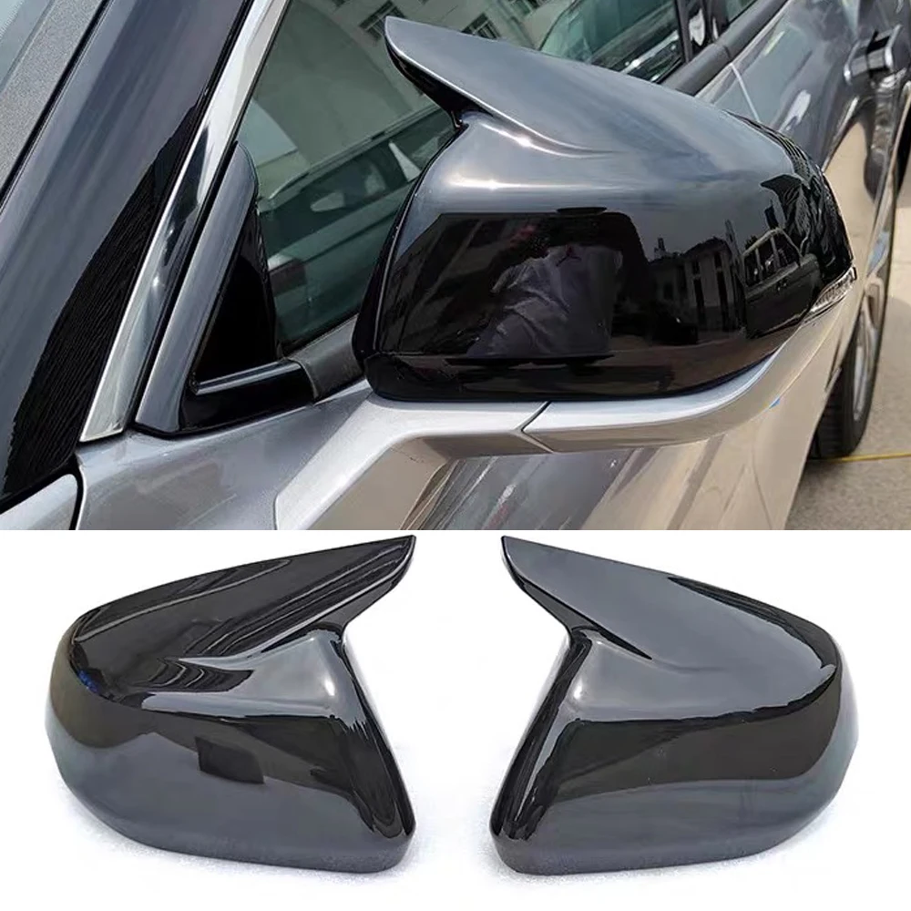 

For Ford Mondeo Fusion 2022 2023 Rearview Side Mirror Cover Wing Cap Exterior Door Rear View Case Trim Carbon Fiber