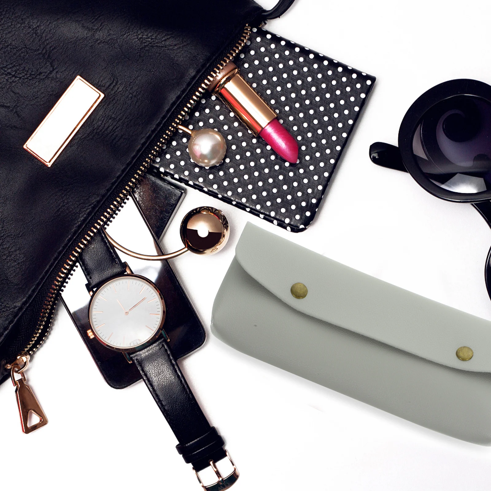 Sac de rangement pour pinceaux de maquillage, 2 pièces, matériau PU, porte-pinceaux de voyage léger, étui à crayons compact pour petits accessoires